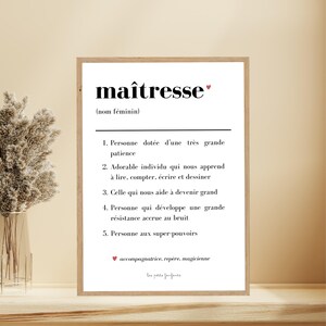 Lehrer-Definitionsposter - Geschenk zum Schuljahresende