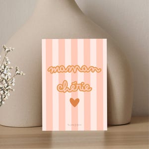 Carte décorative - maman chérie - Cadeau fête des mères