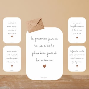 Carte citation autour de la maternité - Carte décorative