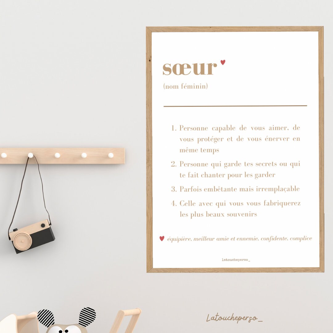 Brother And/or Sister Definition Poster - Etsy