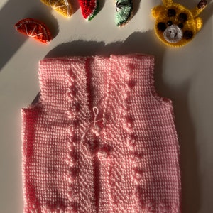 pink baby front - tie vest