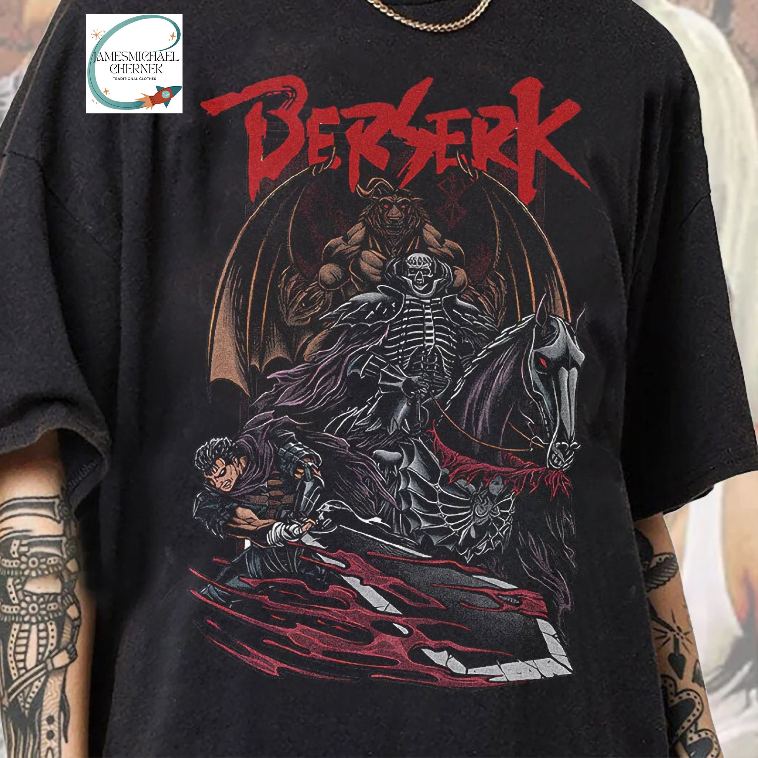 Berserk 1997 Anime Japanese Manga Classic Graphic T-shirt