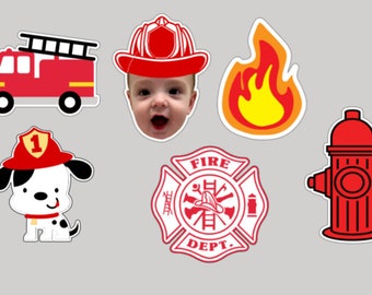 Personalized Cupcake Toppers Firefighter Theme