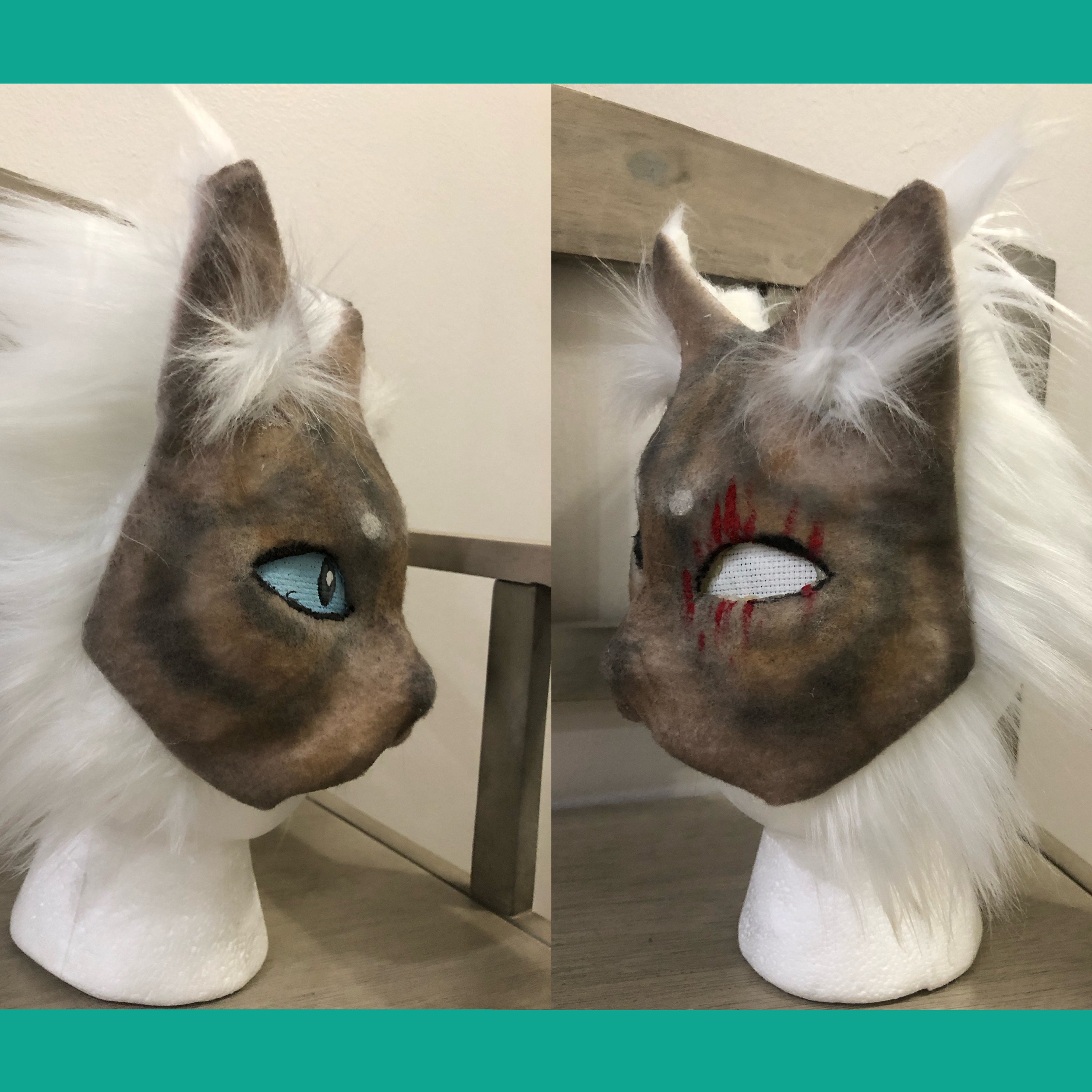  Toyvian Therian Mask Cat Masks Fox Mask Set White