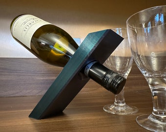 3D-utskriven gravitationshållare för vinflaskor - Modern flytande design för elegant vindisplay