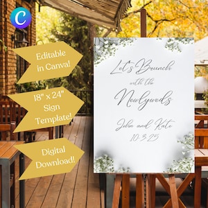 Farewell Brunch Sign, Day After Wedding Brunch, Post Wedding Brunch Welcome Sign, Brunch With The Newlyweds Sign, Day After Brunch, Brunch