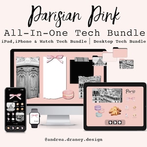 Parisian Pink Desktop Organizers Pink File Folders Paris Ballet Paris iPhone iOS App Icons Pink Aesthetic App Icons Pink Paris Aesthetic