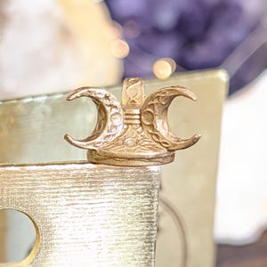 Witch Divination Hinge Head Bundle | Crystal Ball Holder Salt Bowl Cat Familiar Trinket Hands | 4 Per Set | Cottagecore Pagan Home Decor 4 Crystal Ball Stand