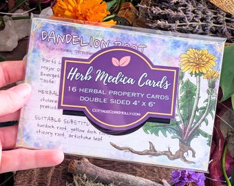 Watercolor Herb Medica Cards: Herbal Reference Set
