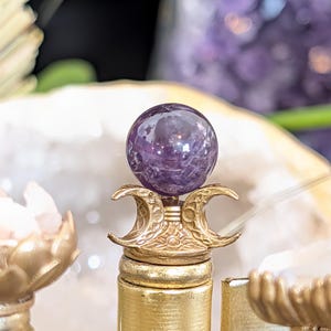 Witch Divination Hinge Head Bundle | Crystal Ball Holder Salt Bowl Cat Familiar Trinket Hands | 4 Per Set | Cottagecore Pagan Home Decor bild 12
