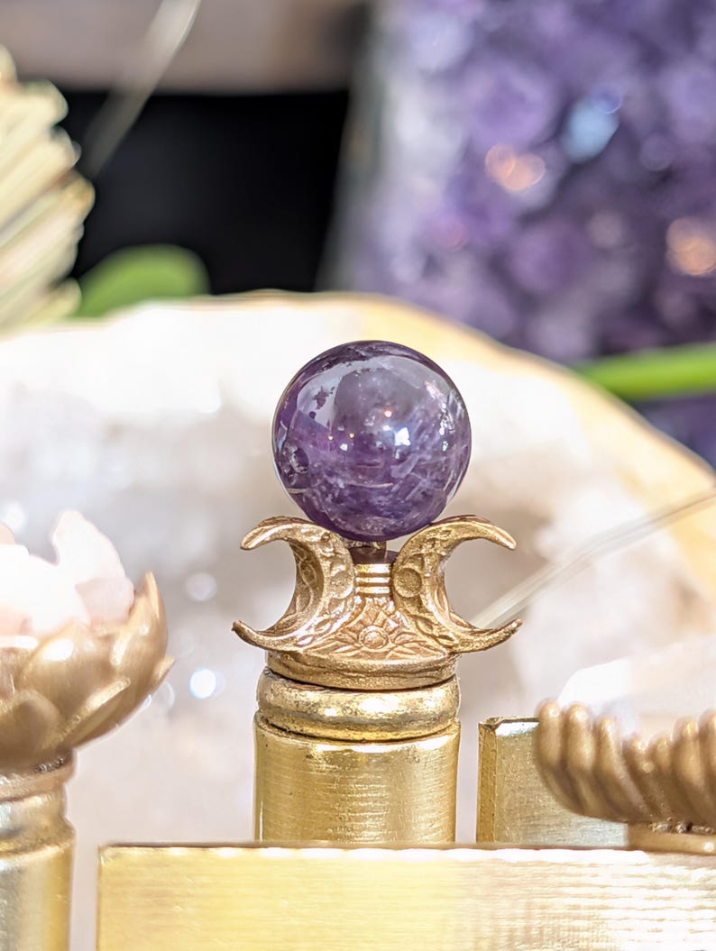 Witch Divination Hinge Head Bundle | Crystal Ball Holder Salt Bowl Cat Familiar Trinket Hands | 4 Per Set | Cottagecore Pagan Home Decor bild 12