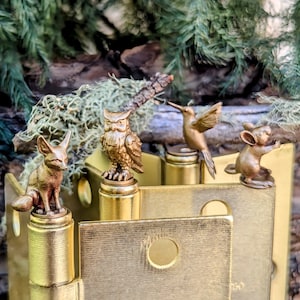 Hinge Head Forest Friends Bundle Set | Jerboa Mouse Owl Hummingbird Fox | 4 Per Set
