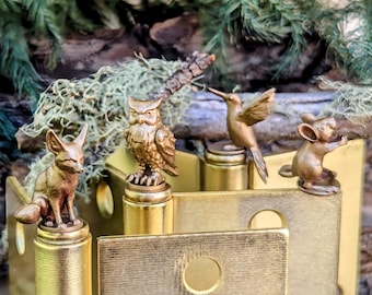 Hinge Head Forest Friends Bundle Set | Jerboa Mouse Owl Hummingbird Fox | 4 Per Set