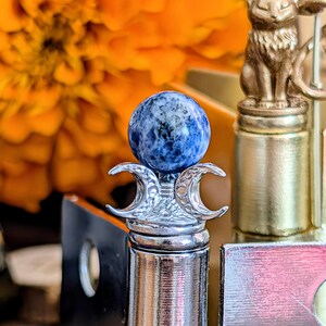 Witch Divination Hinge Head Bundle | Crystal Ball Holder Salt Bowl Cat Familiar Trinket Hands | 4 Per Set | Cottagecore Pagan Home Decor bild 13