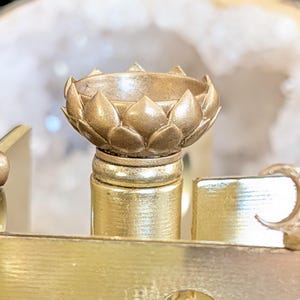Witch Divination Hinge Head Bundle | Crystal Ball Holder Salt Bowl Cat Familiar Trinket Hands | 4 Per Set | Cottagecore Pagan Home Decor 4 Lotus Bowl