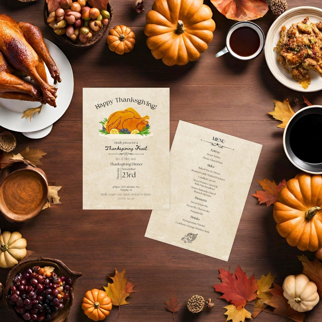 Editable Thanksgiving Invitation Template Printable Etsy Editable Thanksgiving Invitation Template Printable Etsy