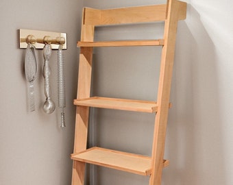Badezimmer-Leiter-Regale-Aufbewahrung, Fügen Sie Ihrem Badezimmer Bauernhaus-Flair mit handgefertigten Holzregalen, Badezimmer-Regalen-Aufbewahrung, Geschenk für Sie