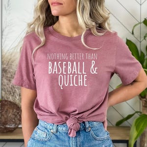 Quiche Lover Tshirt, Gift for Quiche Foodie, Funny Quiche Top, Quiche Tee, Quiche Shirt, Quiche maker tee, Baseball and Quiche