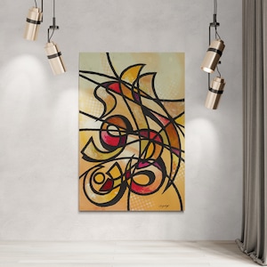 The Guardian of Faith Painting|Al-Mumin|Abstract| Modern|Colorful Arabic Calligraphy|Wall Art|Eid Gift|Rolled Paper Print| 99 Names of Allah