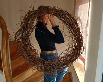 Natural wreath "Undergrowth" Outdoor wreath XXL 90 cm, 75 cm or 50 cm Clematis wreath