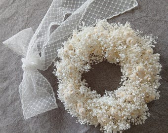Natural wreath "voiledefleurs" Dried flower wreath Door wreath Flower wreath Wall art Table wreath Spring wreath