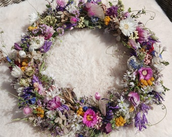 Wildflower wreath Summer flower wreath Dried flower wreath #doorwreath #tablewreath