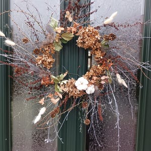 XXL wild wreath hydrangea wreath natural wreath wall wreath door wreath