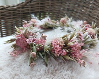 Couronne de fleurs d’été Couronne de fleurs sèches #couronne de porte #couronne de table #cadeau fête des mères