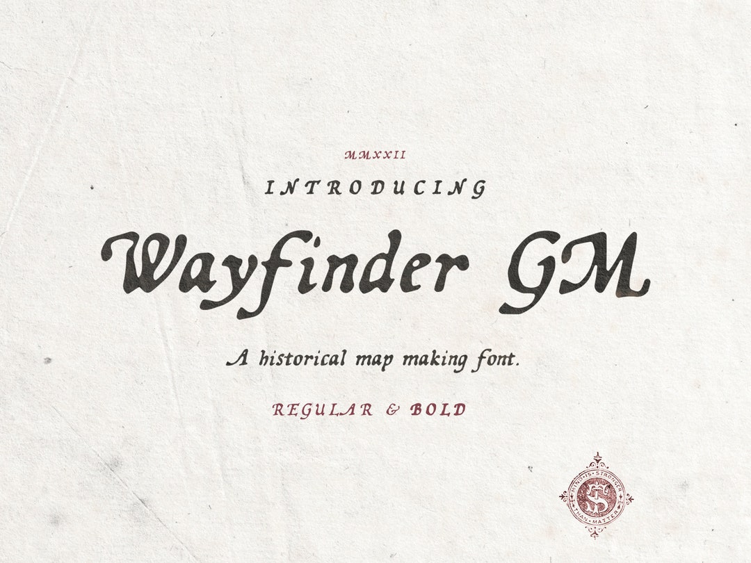 Wayfinder GM Vintage Map and Cartography Font - Etsy