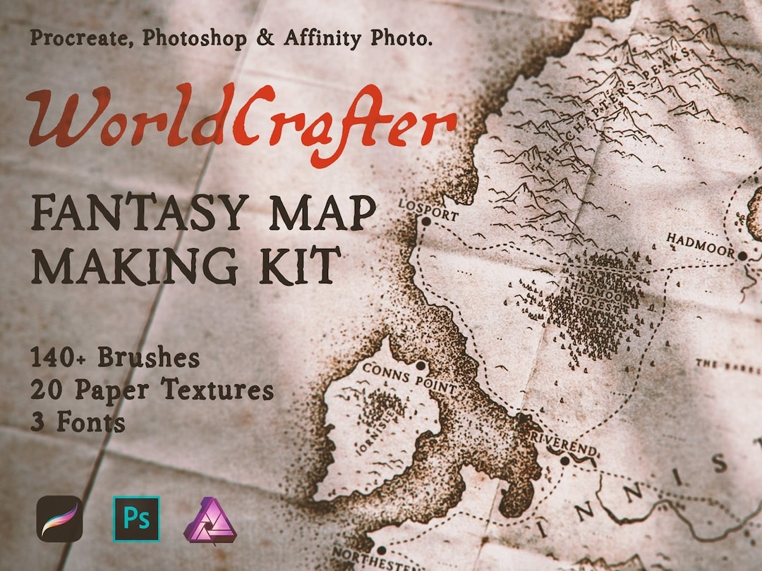 Wordcrafter D&D Map Making Kit for Procreate and Affinity Photo Etsy