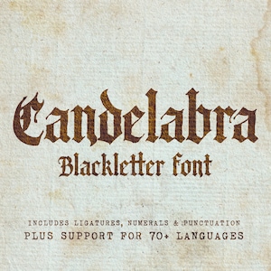 Candelabra Gothic Blackletter Medieval Font