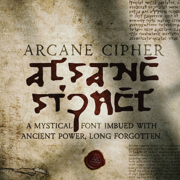 Arcane Cipher - A D&D cipher font with puzzle templates