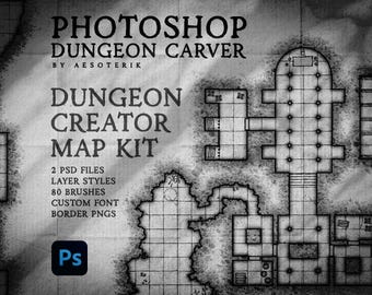 Photoshop Dungeon Map Brush Kit: Fantasy RPG Mapmaking (Digital Download)