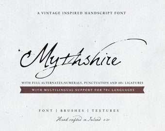 Mythshire handwritten witchy script font
