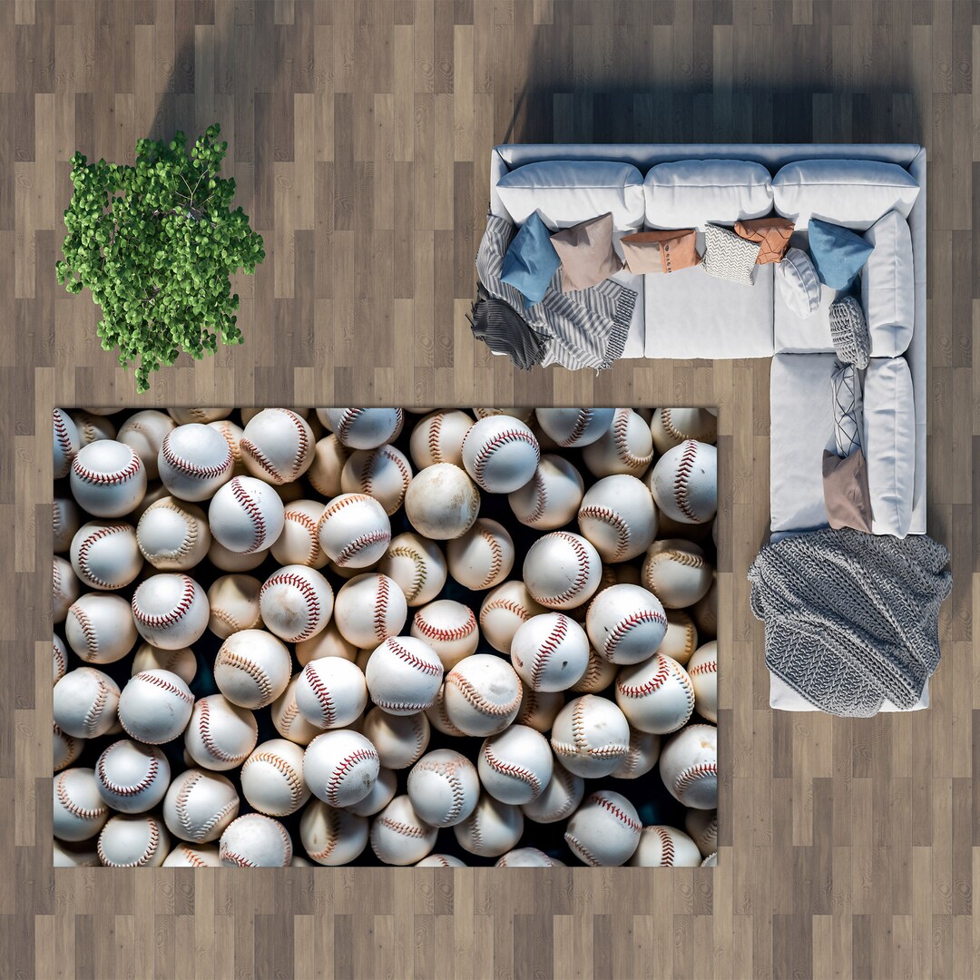 Baseball Rug Drawing Baseball Rug, Team Rug, Sport Rug, Baseball Team Rug, Area Rug, Floor ...