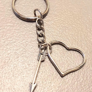 Arrow and Heart Keychain