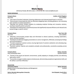 Simple CV Layout (Microsoft Word)