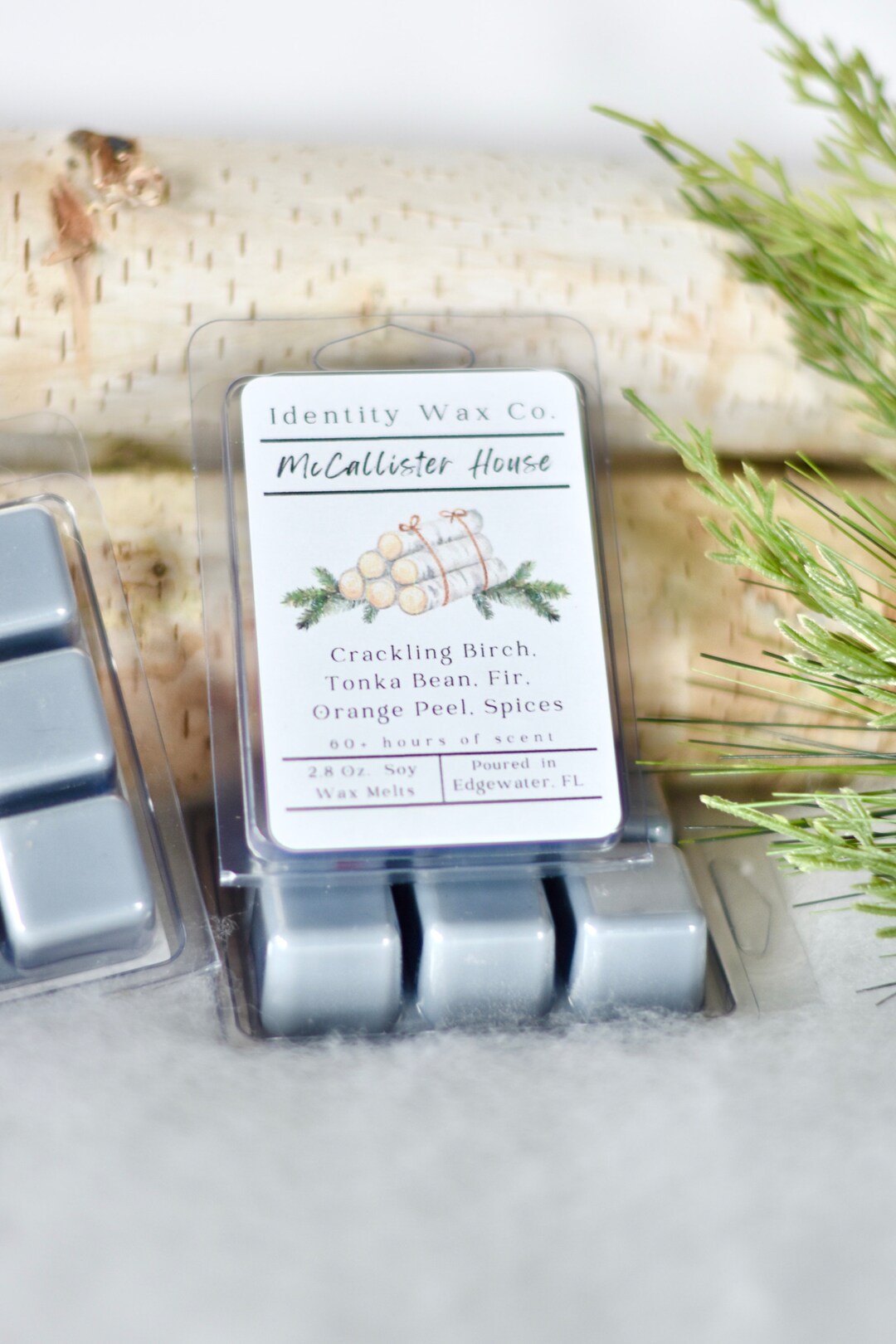 Christmas Soy Wax Melt Mccallister House Crackling Birch Etsy