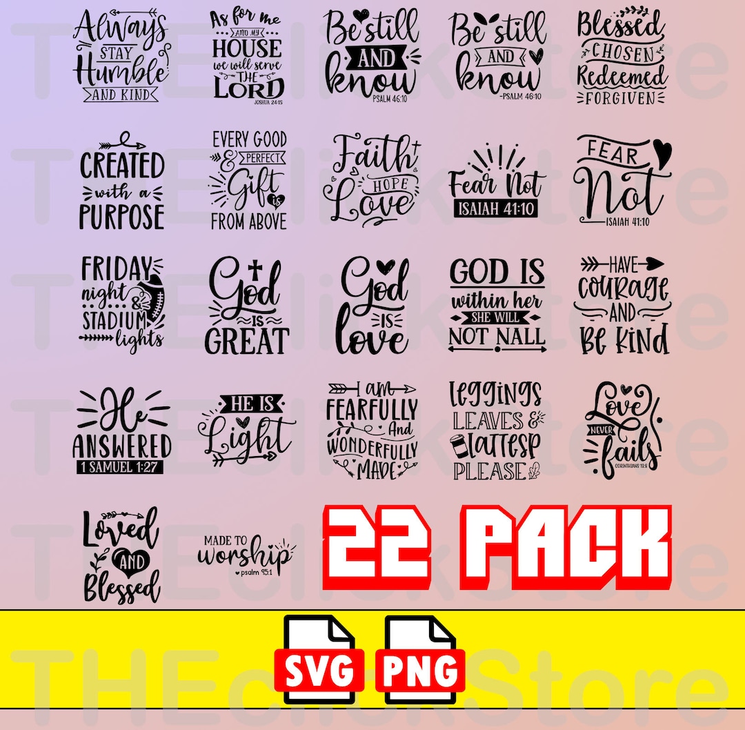 Bible Verses, Christian Svg Bundle, Bible Verses Svg Png, Religious Svg ...