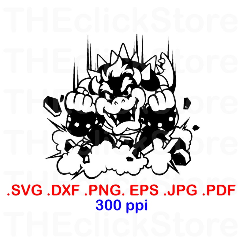 Bowser SVG Instant Download Svg Png Dxf Cricut Cameo - Etsy