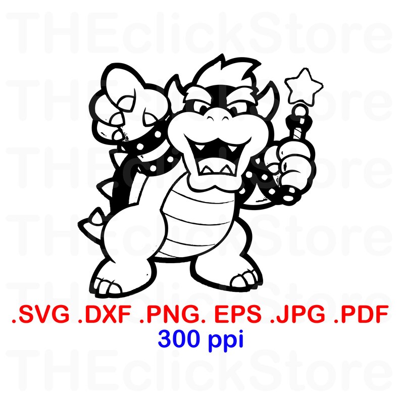 Bowser SVG, Instant Download, Svg Png Dxf, Cricut, Cameo, Silhouette