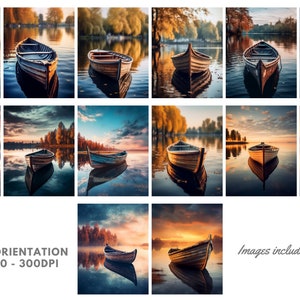 14 Digital Boat and Lake Backgrounds Volume 2 for Dance, Bridal, Wedding, Maternity, Fine Art, Portrait Photography Photoshop Overlays image 2