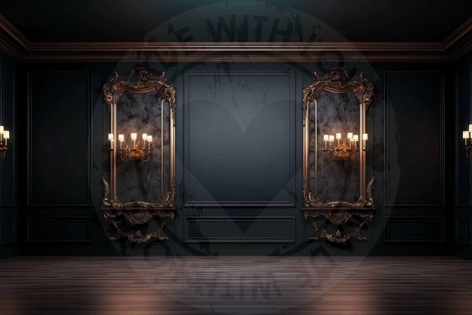 12 Digital Backdrops of Mansion Wall Interiors (color Black) for ...