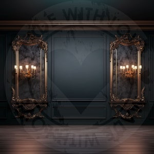 12 Digital Backdrops of Mansion Wall Interiors (color Black) for ...