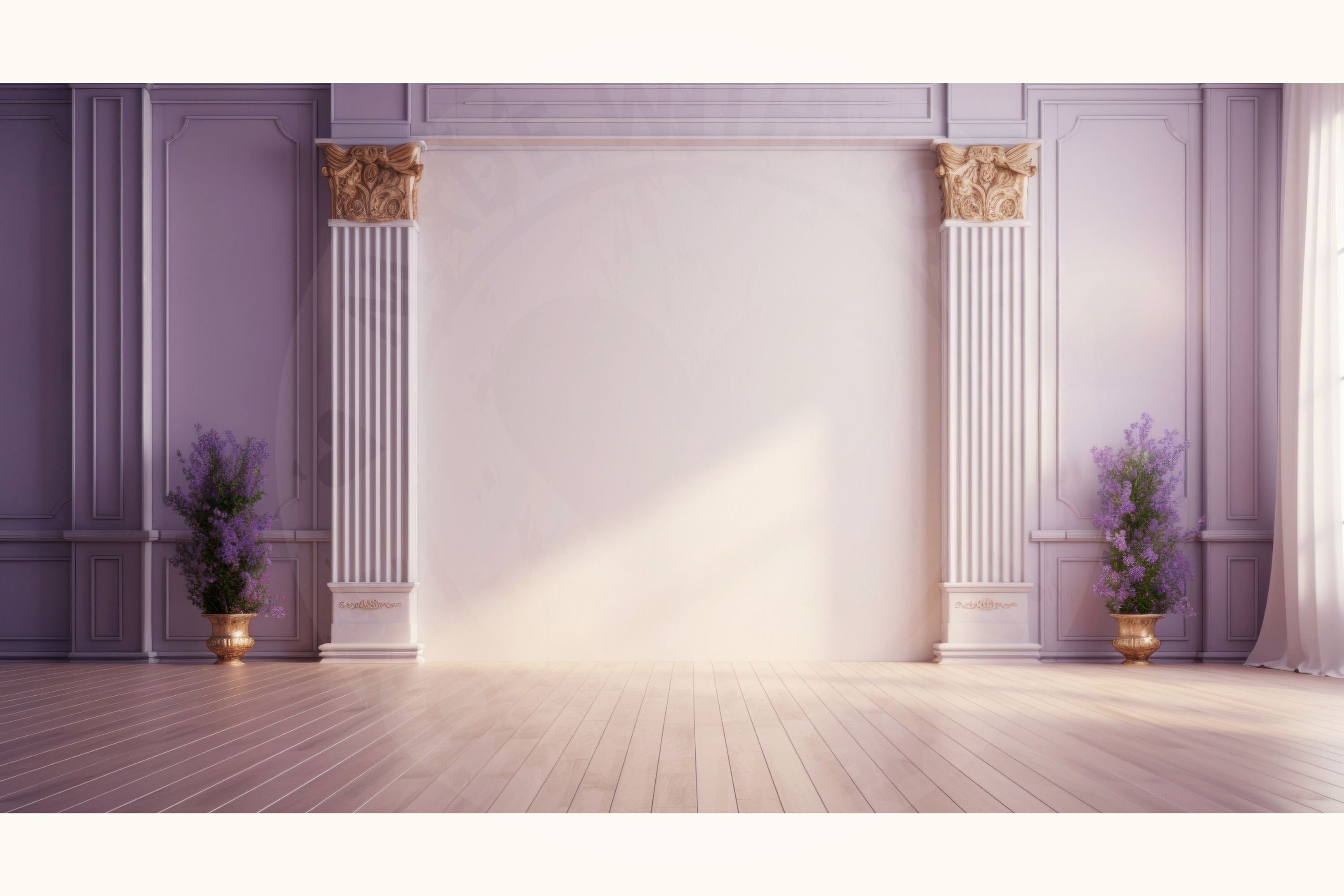 14 Digital Backdrops of Mansion Wall Interiors (color Lavender) for ...