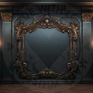 12 Digital Backdrops of Mansion Wall Interiors (color Black) for ...