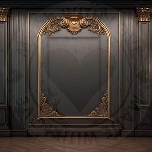 12 Digital Backdrops of Mansion Wall Interiors (color Black) for ...