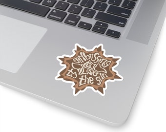 Girlbossing Too Close to the Sun Sticker | Beige / Brown