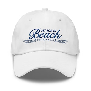 Mi trabajo es sombrero bordado de playa / sombrero de cultura pop