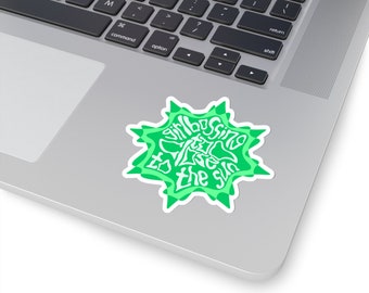 Girlbossing Too Close to the Sun Sticker | Green